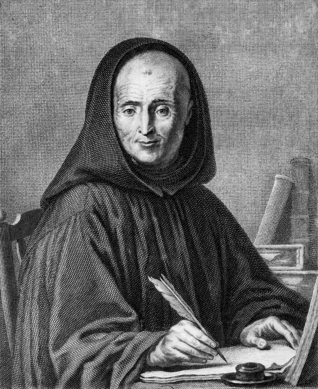 Retrato de Jean Mabillon (1632-1707) grabado por Alexis Loir (1640-1713) de Claude Guy Halle
