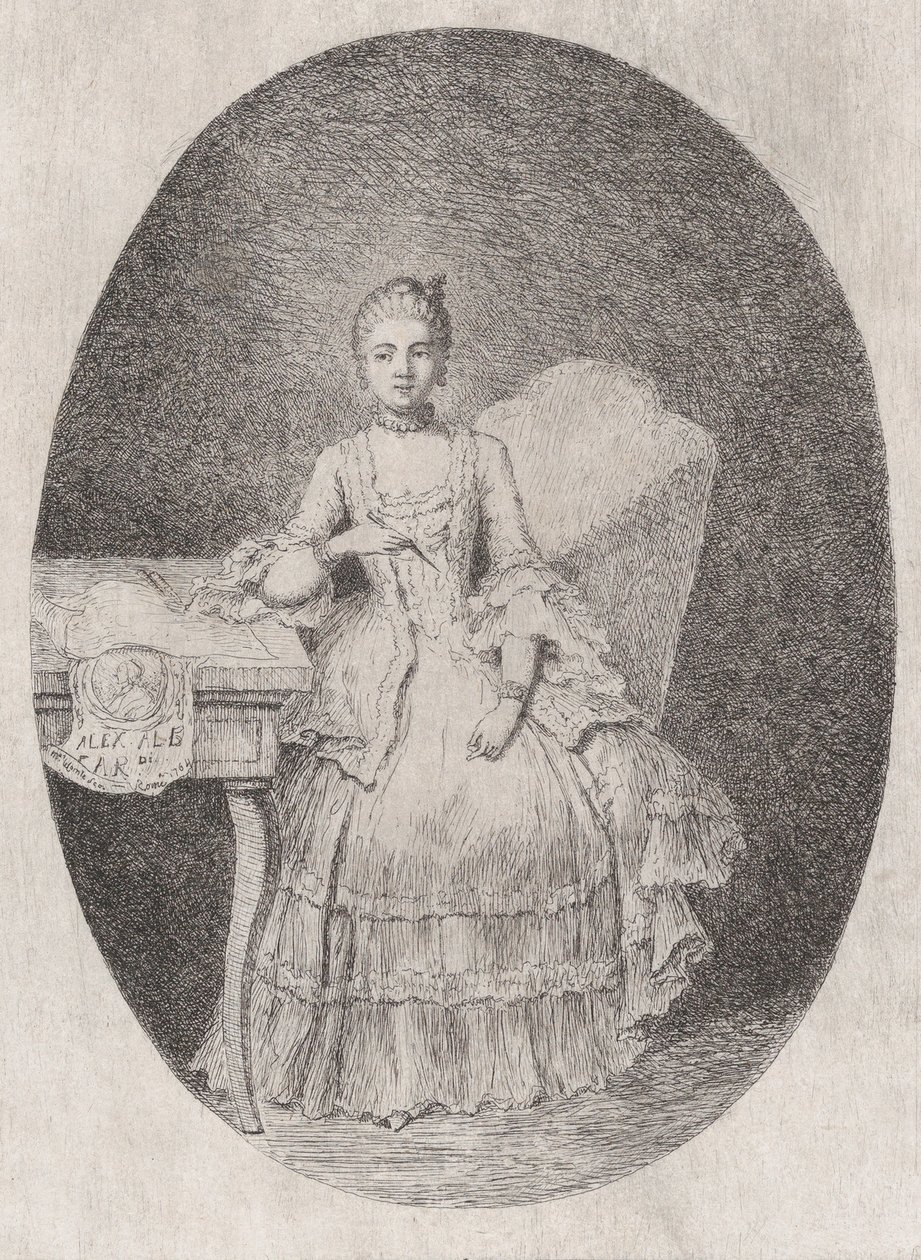 Retrato de Marguerite Le Comte, 1764 de Claude Henri Watelet