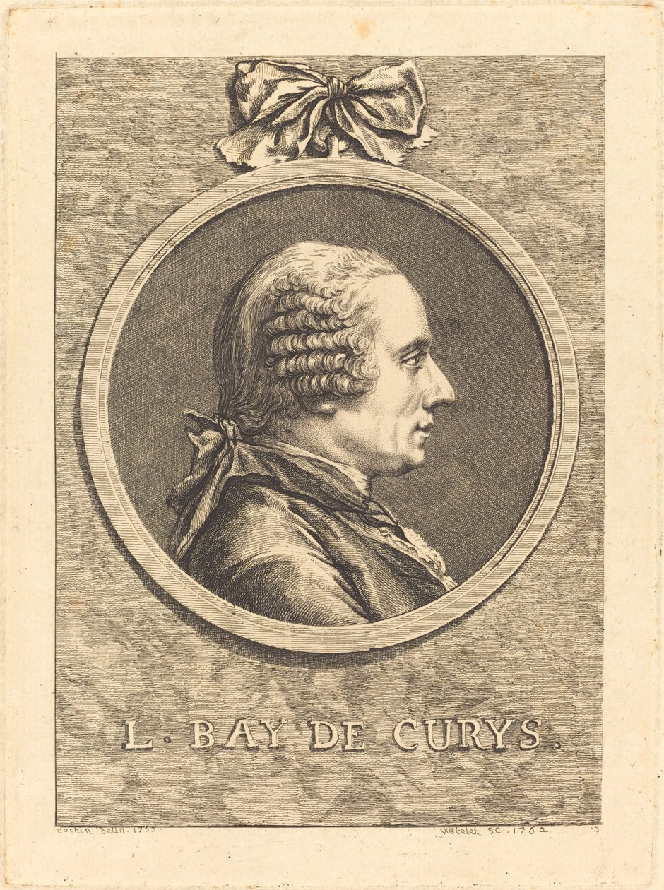 L. Bay de Curys de Claude Henri Watelet after Charles Nicolas Cochin II