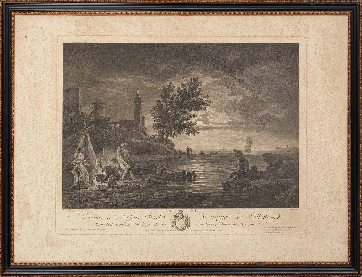 Grabados de acero franceses de Claude Joseph (after) Vernet