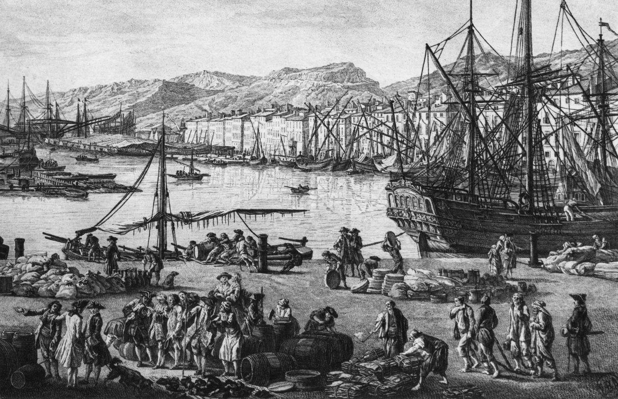 Viejo Puerto de Toulon, visto desde los almacenes del intendente, serie de 