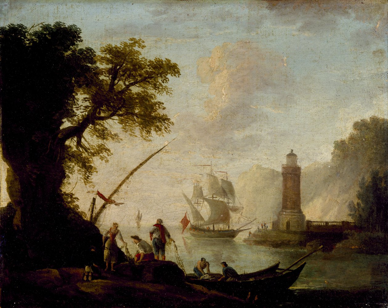 Vista Costera Mediterránea, sin fecha de Claude Joseph Vernet
