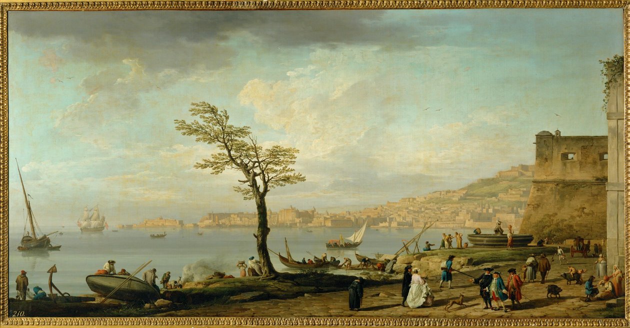 Una vista del Golfo de Nápoles ... de Claude Joseph Vernet