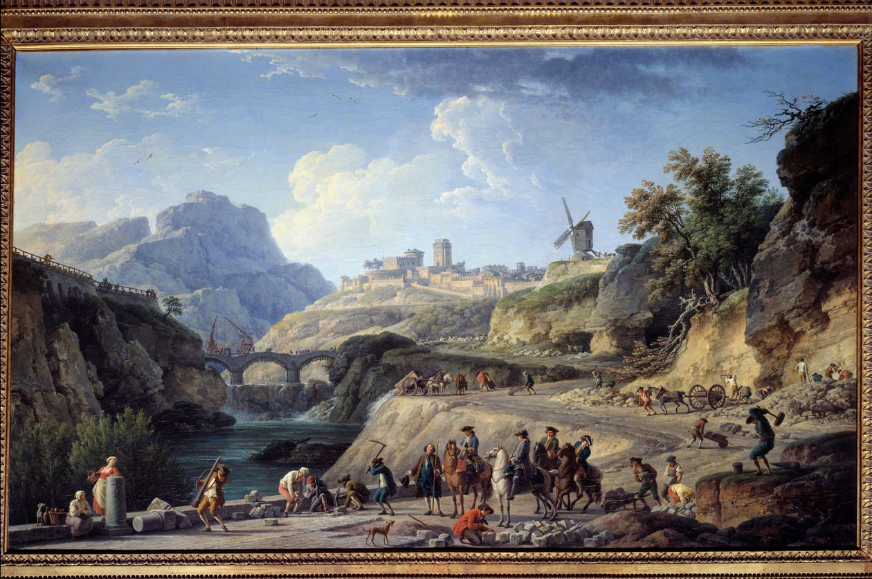 Construcción de una gran carretera de Claude Joseph Vernet