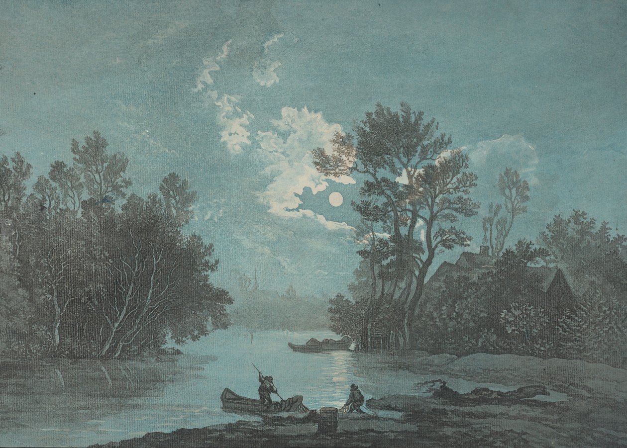 Pescadores a la luz de la luna de Claude Joseph Vernet