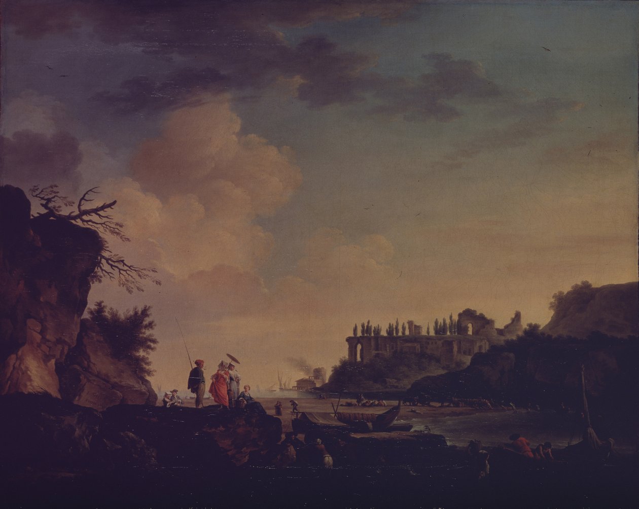 Ruinas cerca de la Boca de un Río, 1748 de Claude Joseph Vernet