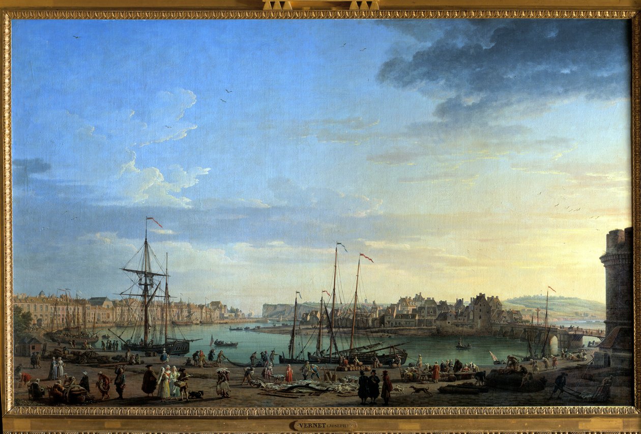 Vista del puerto de Dieppe de Claude Joseph Vernet