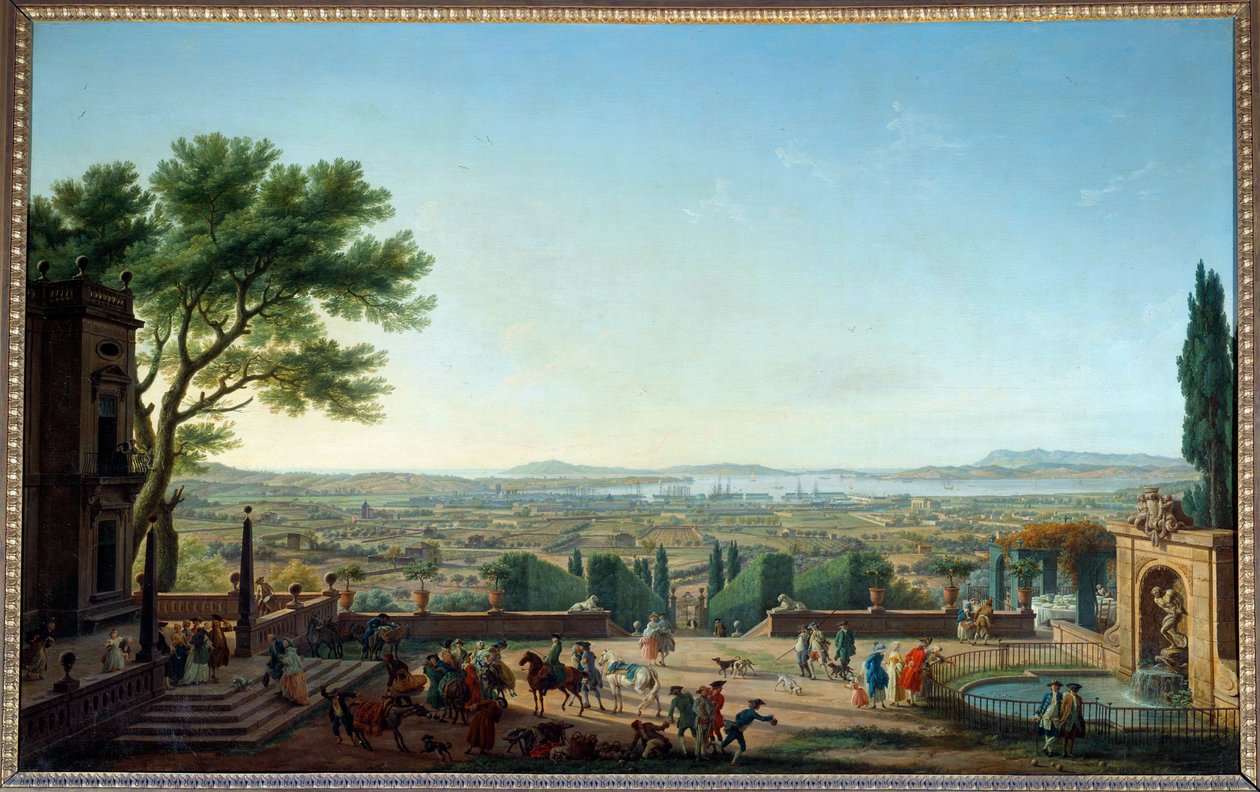 Vista del puerto y la ciudad de Toulon de Claude Joseph Vernet