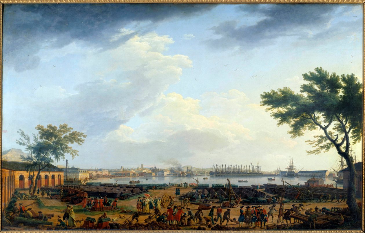 Vista del puerto de Toulon y el Arsenal de Claude Joseph Vernet