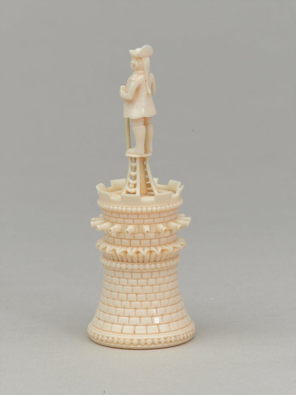 Torre blanca, pieza de ajedrez, India de Claude Lefebvre