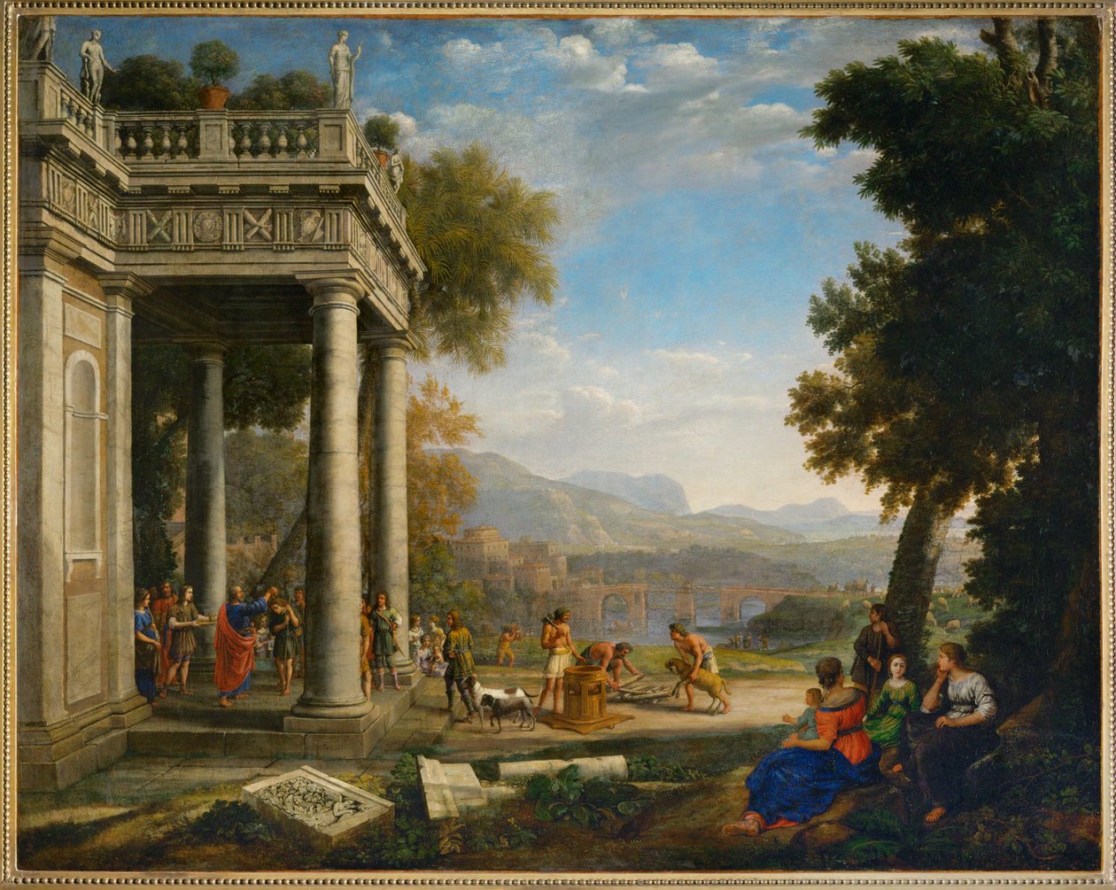 David sacre roi par Samuel - David coronado por Samuel ... de Claude Lorrain (1600 82)