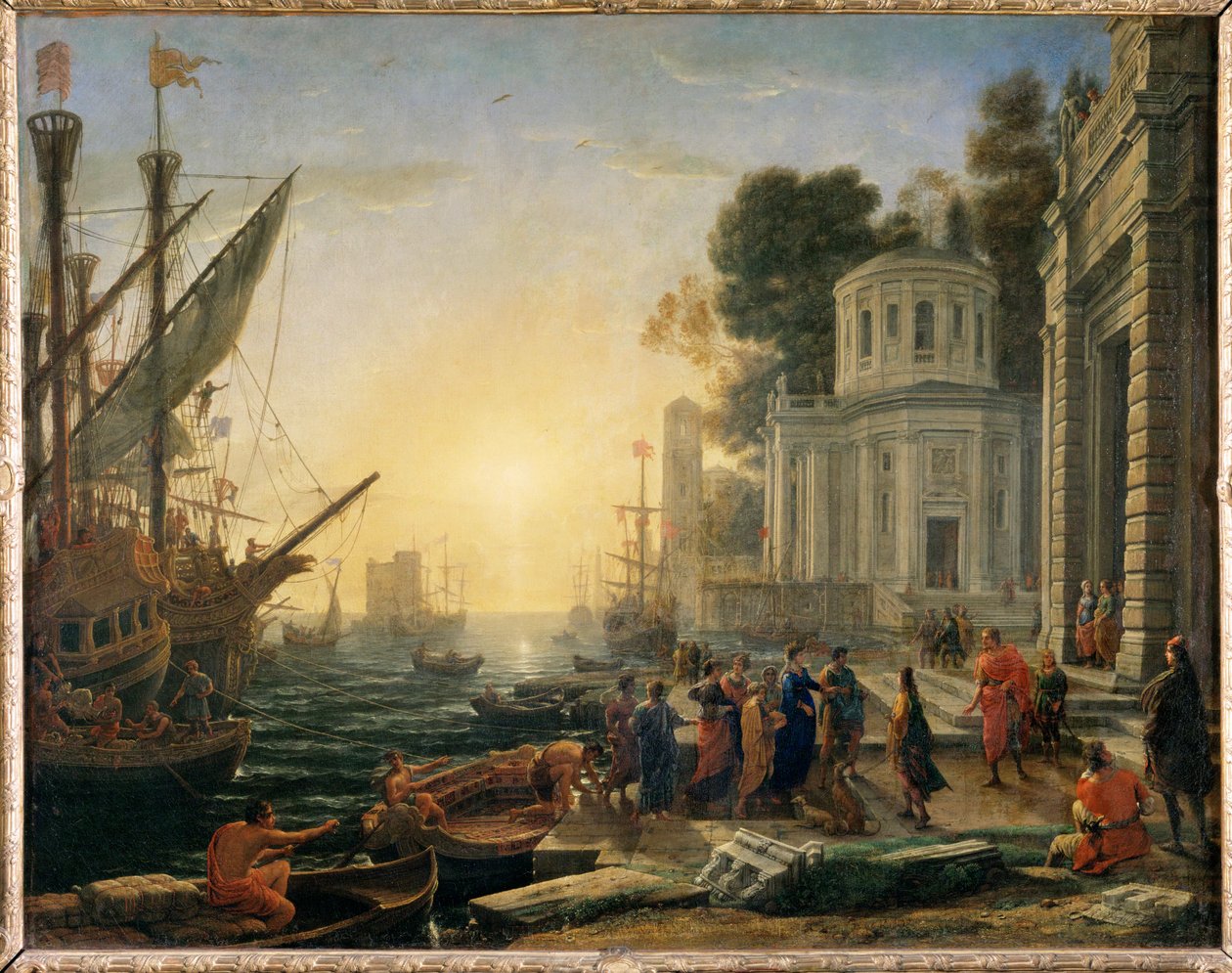 El desembarco de Cleopatra en Tarso para reunirse ... de Claude Lorrain (1600 82)