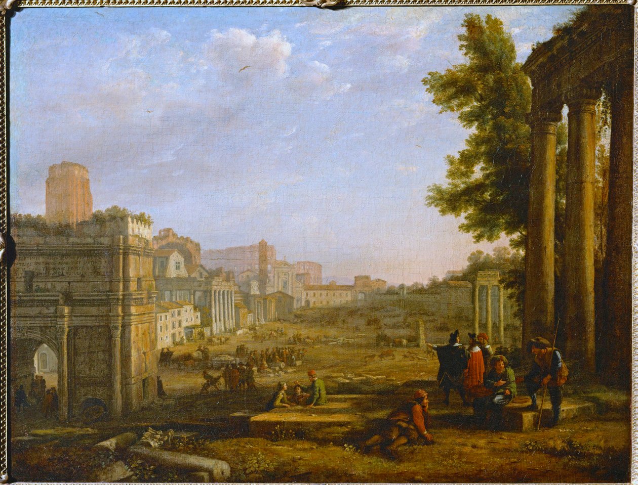 Vue du Campo Vacino - Vista del Campo Vacino, Roma 1636 ... de Claude Lorrain (1600 82)