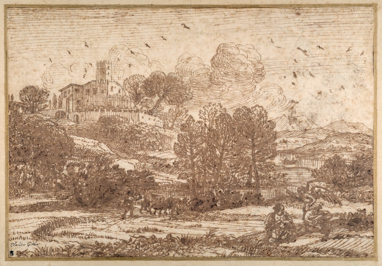Agar y el ángel de Claude Lorrain