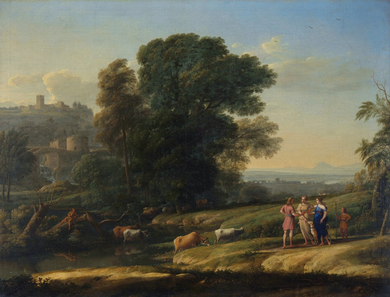Paisaje con Céfalo y Procris reunidos por Diana de Claude Lorrain