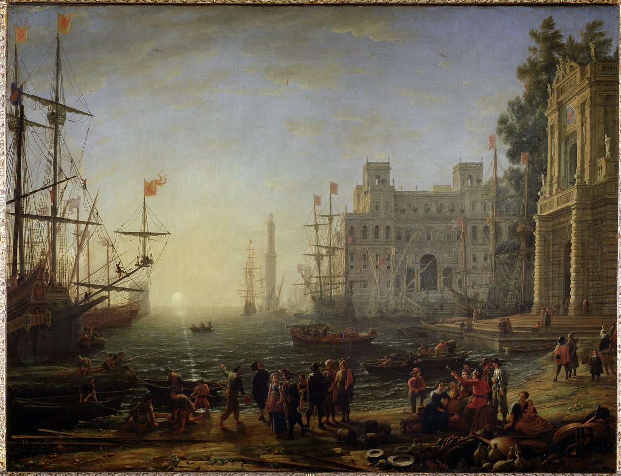 Puerto con una villa Médicis de Claude Lorrain