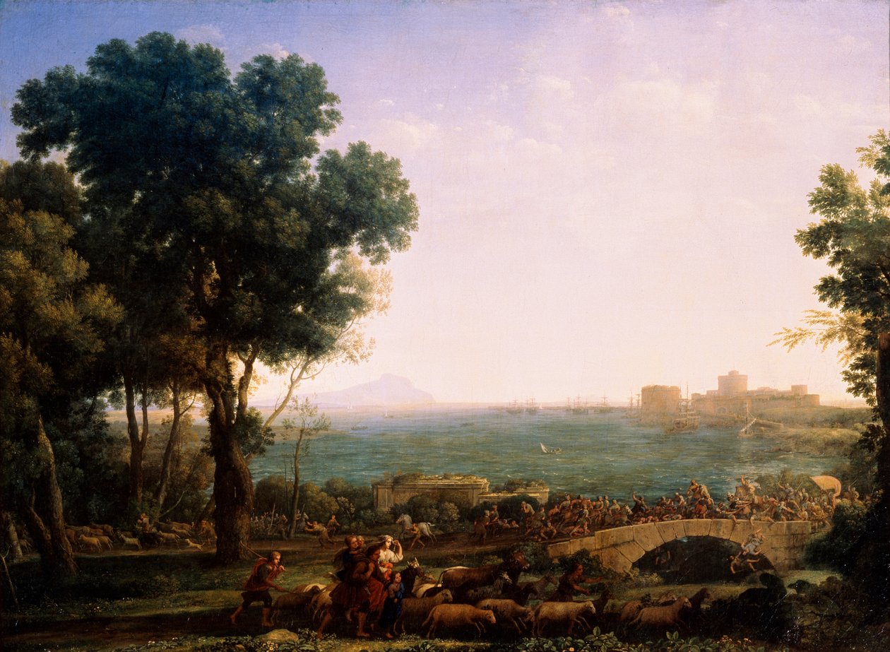 Batalla en el puente, Batalla entre los emperadores Majencio y Constantino, 1655 de Claude Lorrain