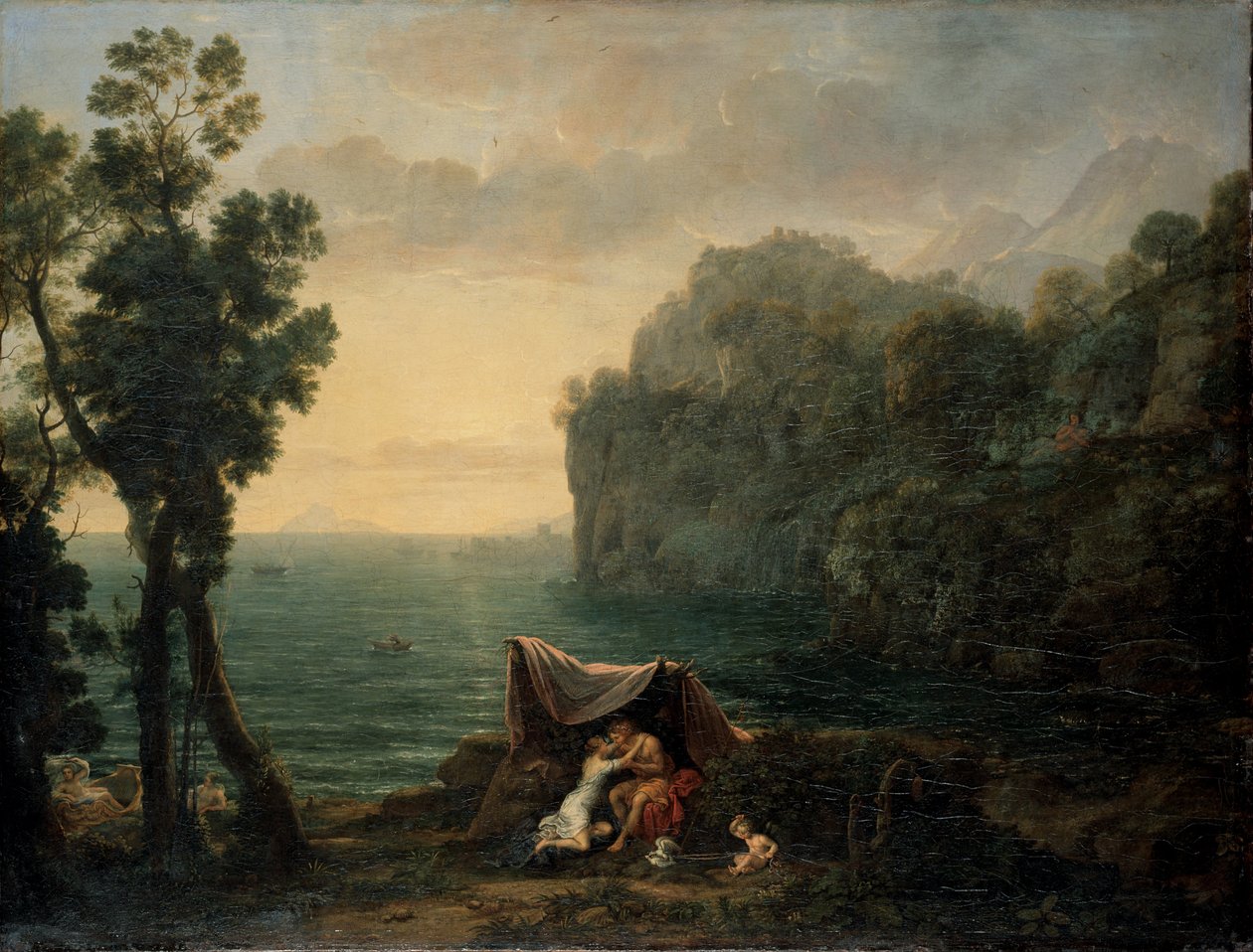 Paisaje costero con Acis y Galatea de Claude Lorrain