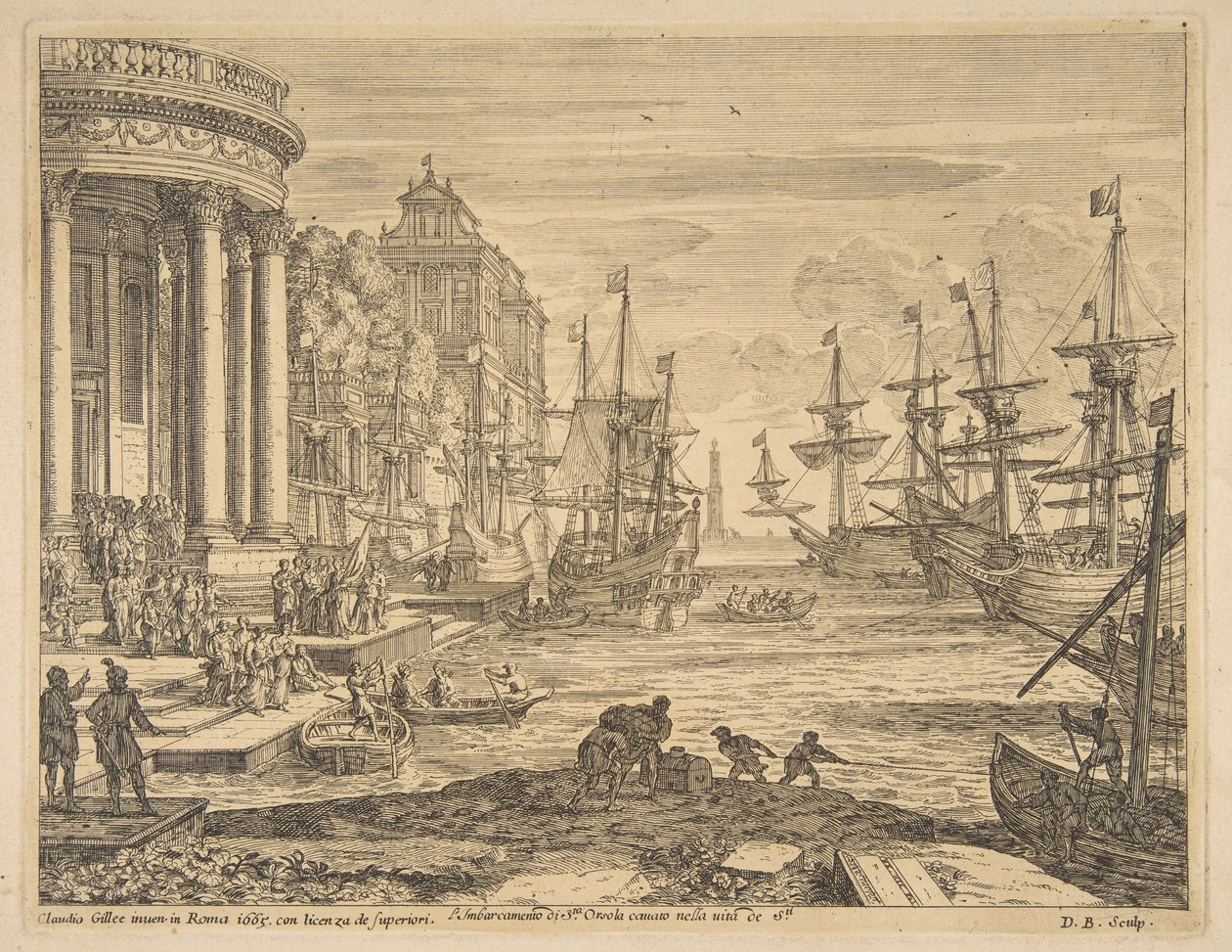 Embarque de Santa Úrsula, 1665 de Claude Lorrain