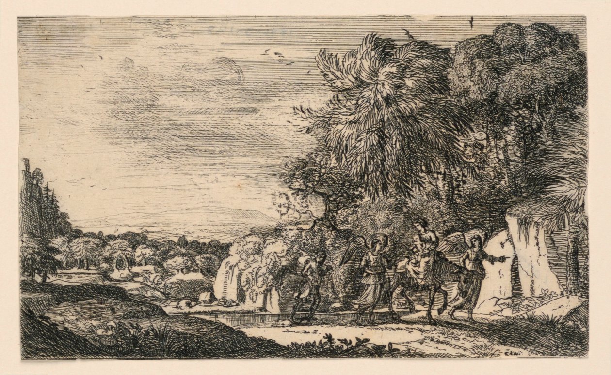 Huida a Egipto de Claude Lorrain