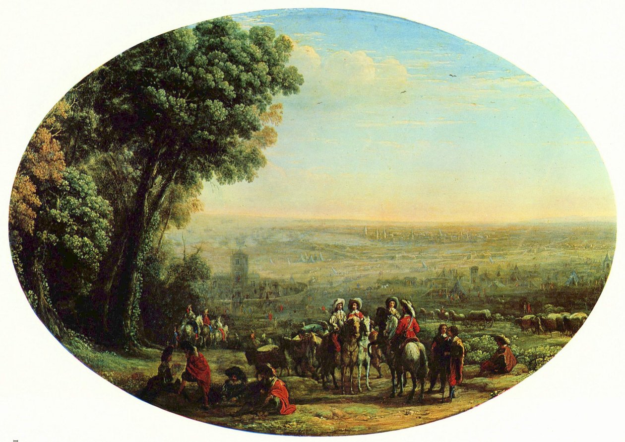 Francés: Siège de la Rochelle par Louis XIII Asedio de La Rochelle por Luis XIII, 1628 de Claude Lorrain