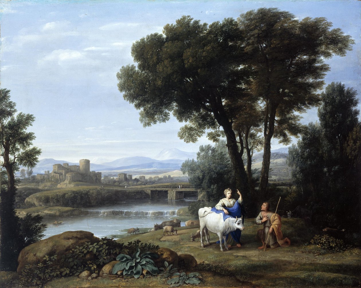 Juno confía Io al cuidado de Argus de Claude Lorrain