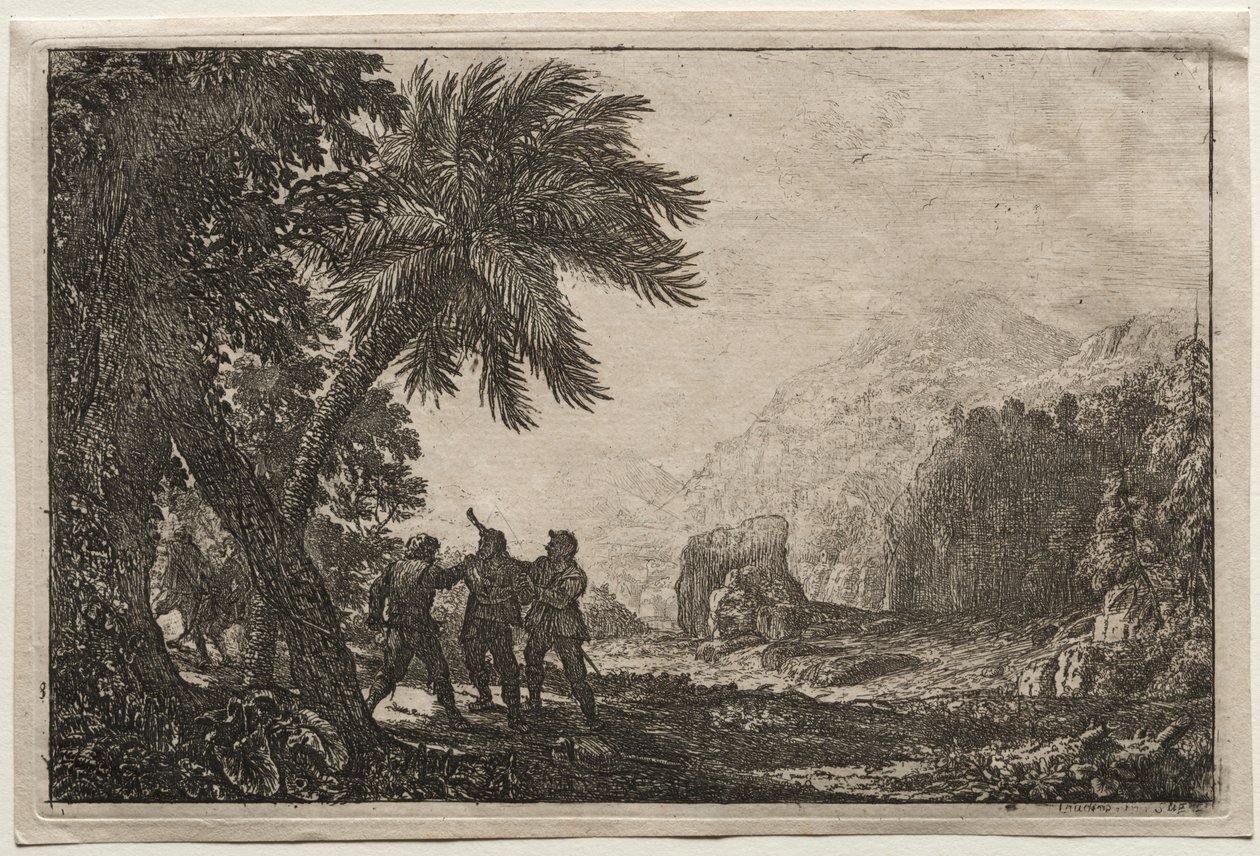 paisaje con bandoleros de Claude Lorrain