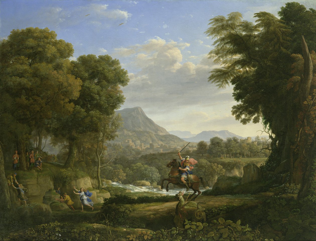 Paisaje con San Jorge y el Dragón de Claude Lorrain