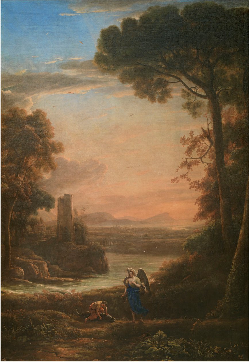 Paisaje con Tobías y el ángel, 1639-1640 de Claude Lorrain