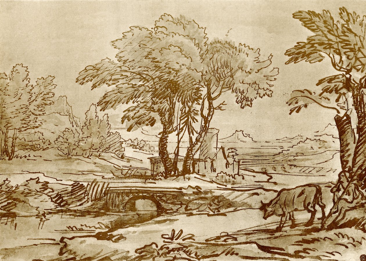 Paisaje con puente de Claude Lorrain