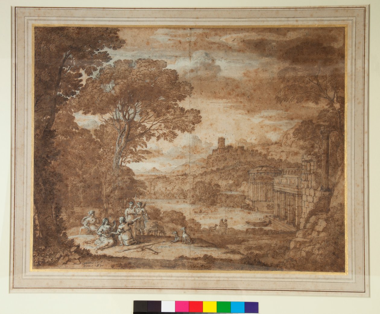 Paisaje con la ninfa Egeria llorando por Numa de Claude Lorrain