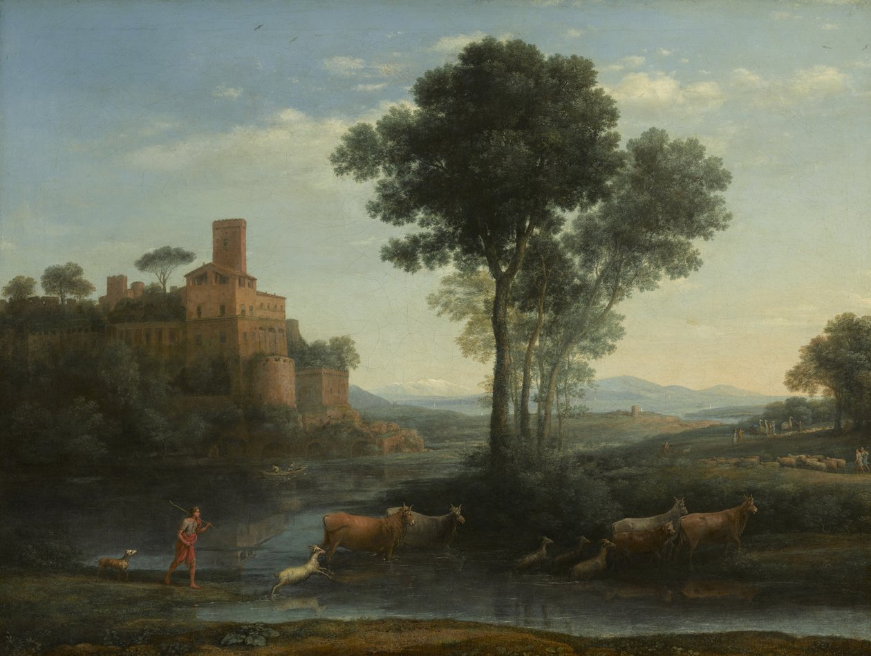 Paisaje con el viaje de Jacob, 1677 de Claude Lorrain