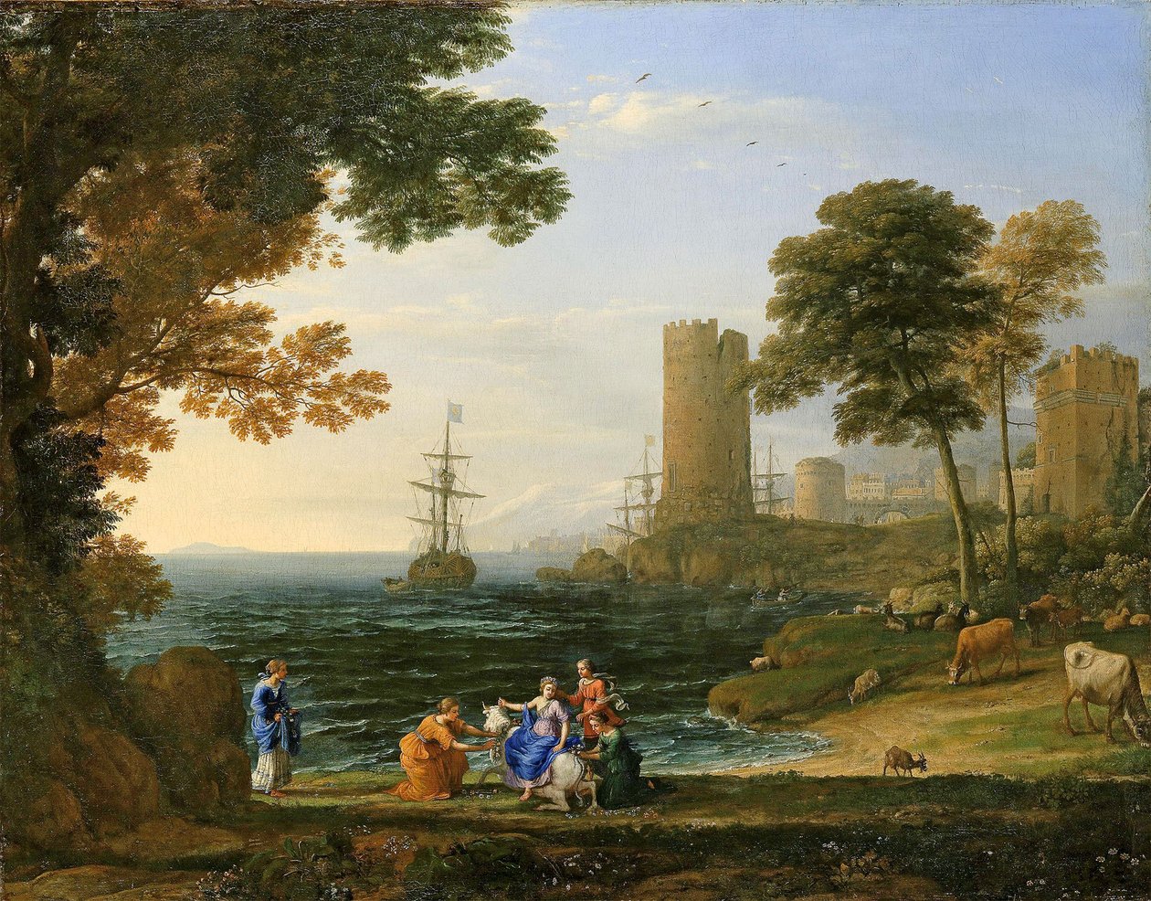 Paisaje con el rapto de Europa por Júpiter de Claude Lorrain