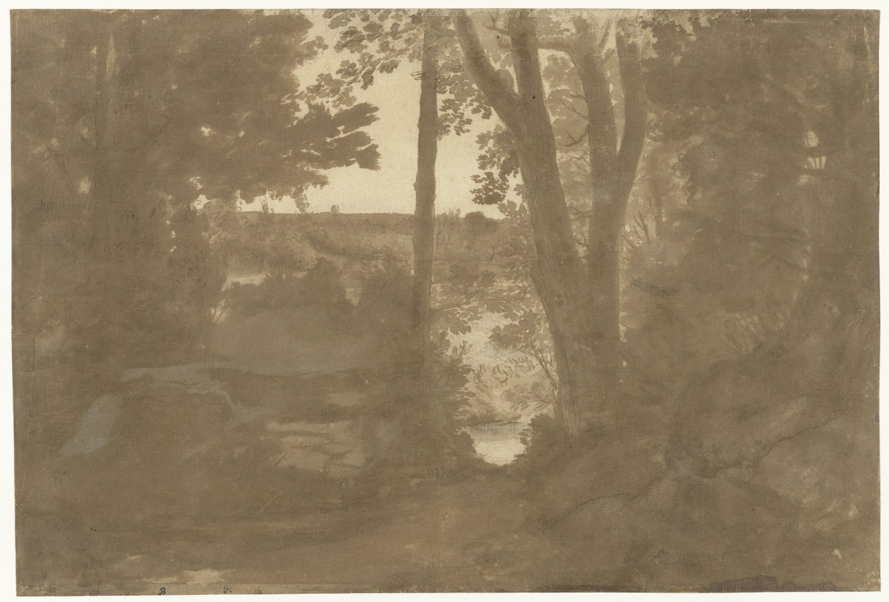 Paisaje con vista a través de los árboles de Claude Lorrain