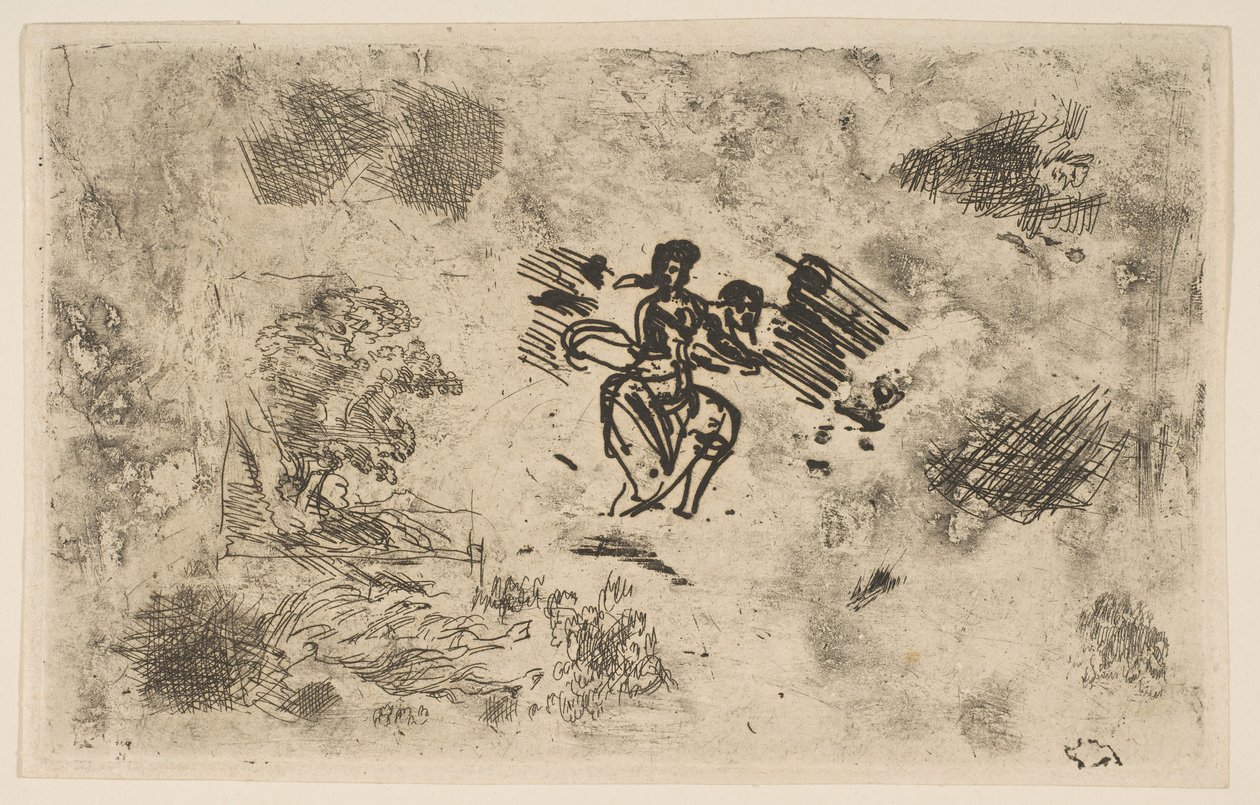 Mujer Sentada y Otros Bocetos de Claude Lorrain