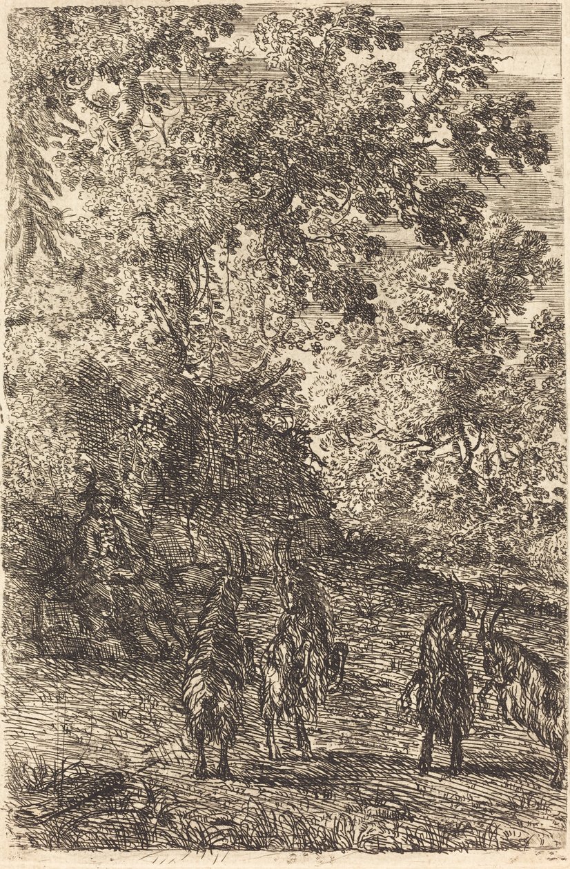 Pastor con cuatro cabras de Claude Lorrain