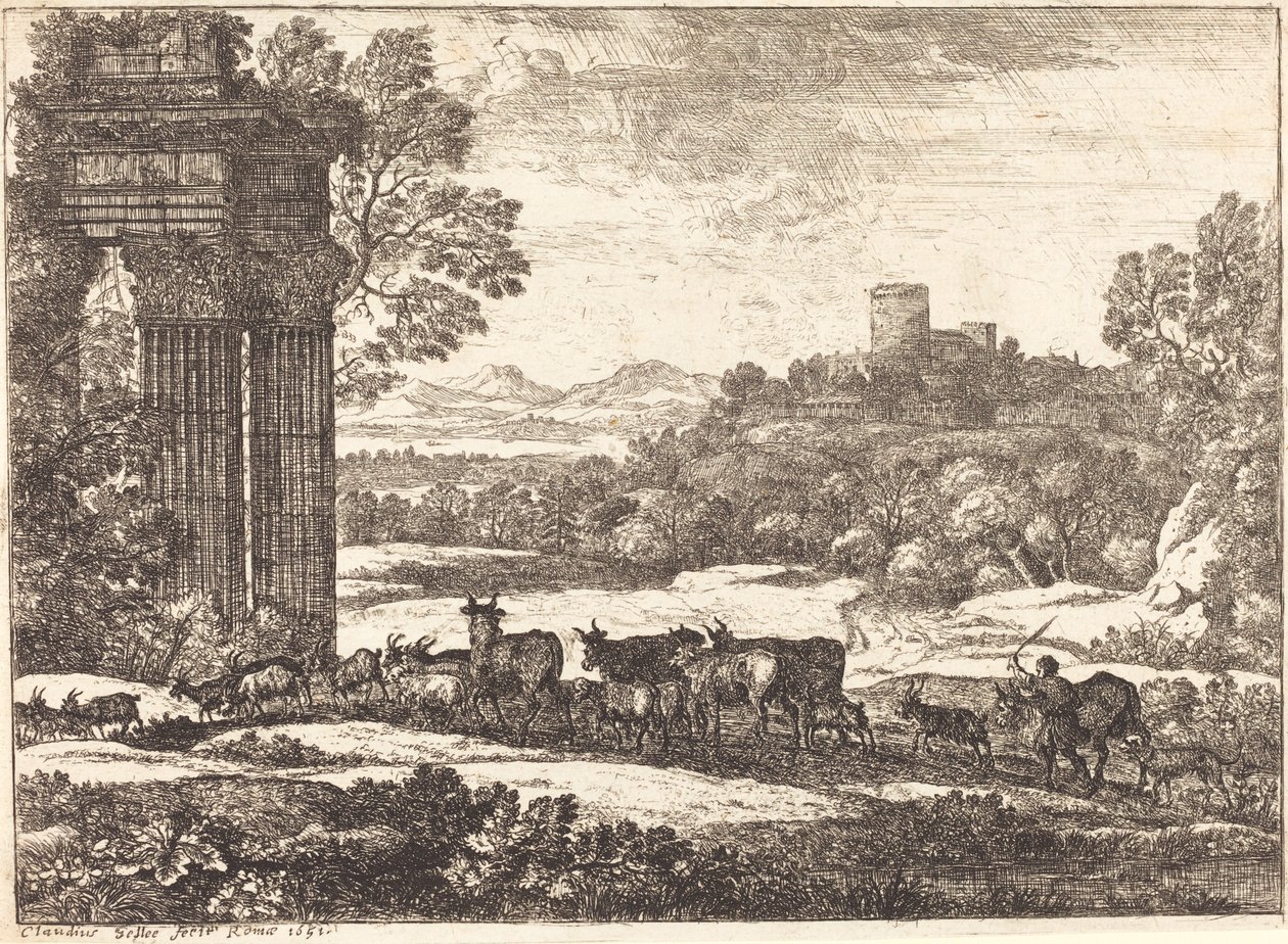 El rebaño regresando en clima tormentoso de Claude Lorrain