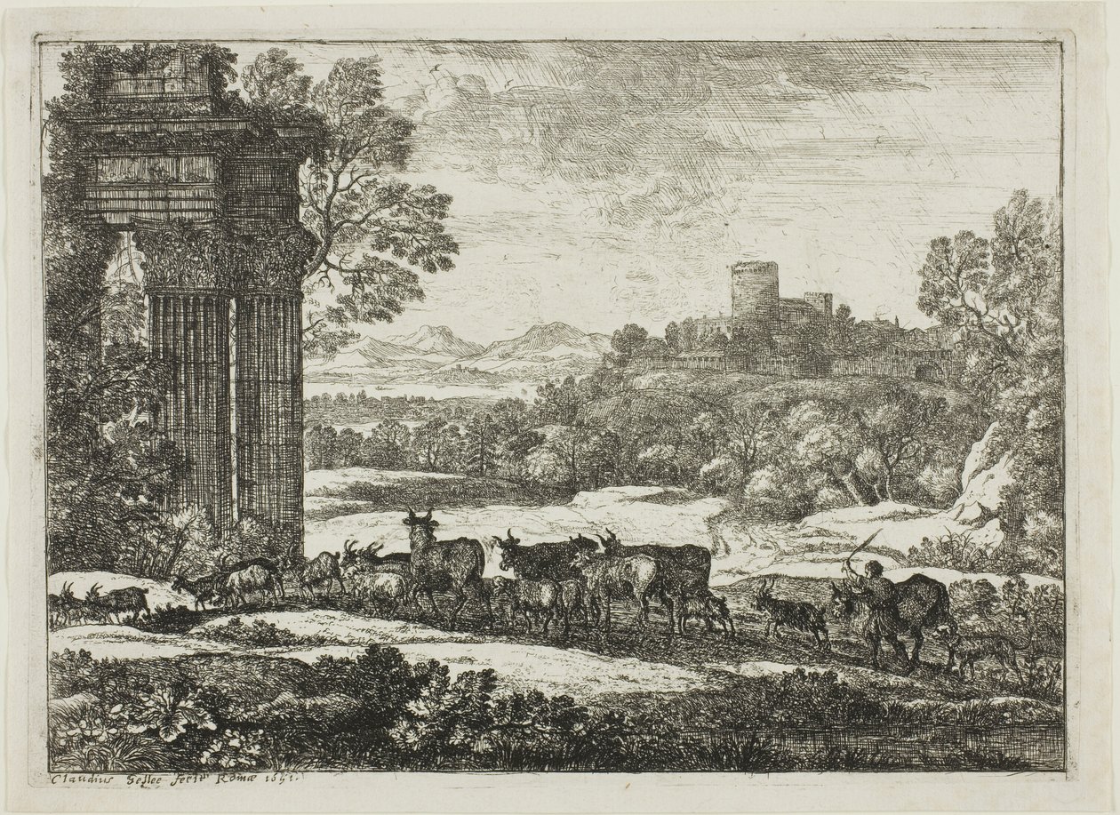 El rebaño regresando en clima tormentoso de Claude Lorrain