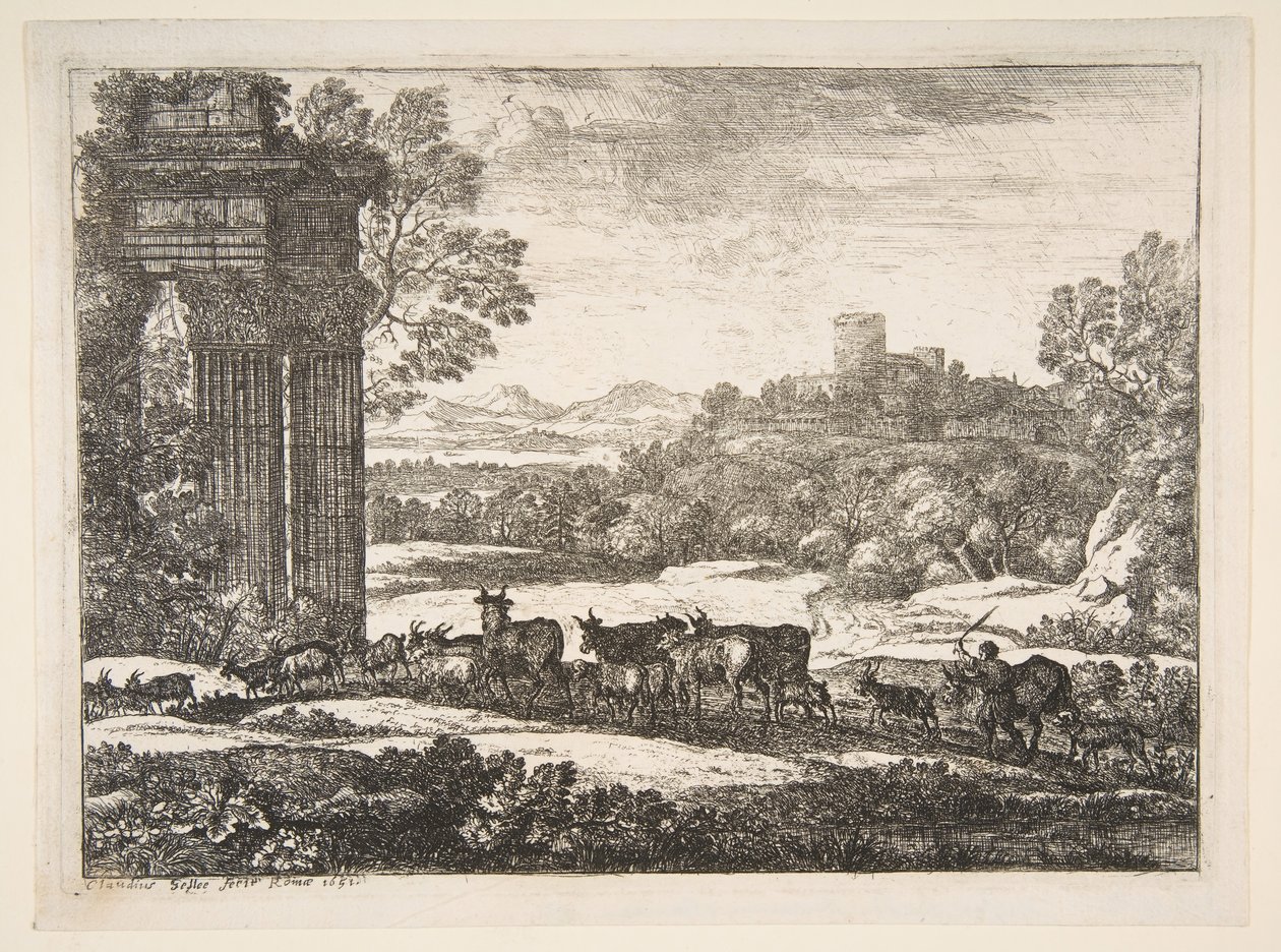 El rebaño regresando en clima tormentoso de Claude Lorrain