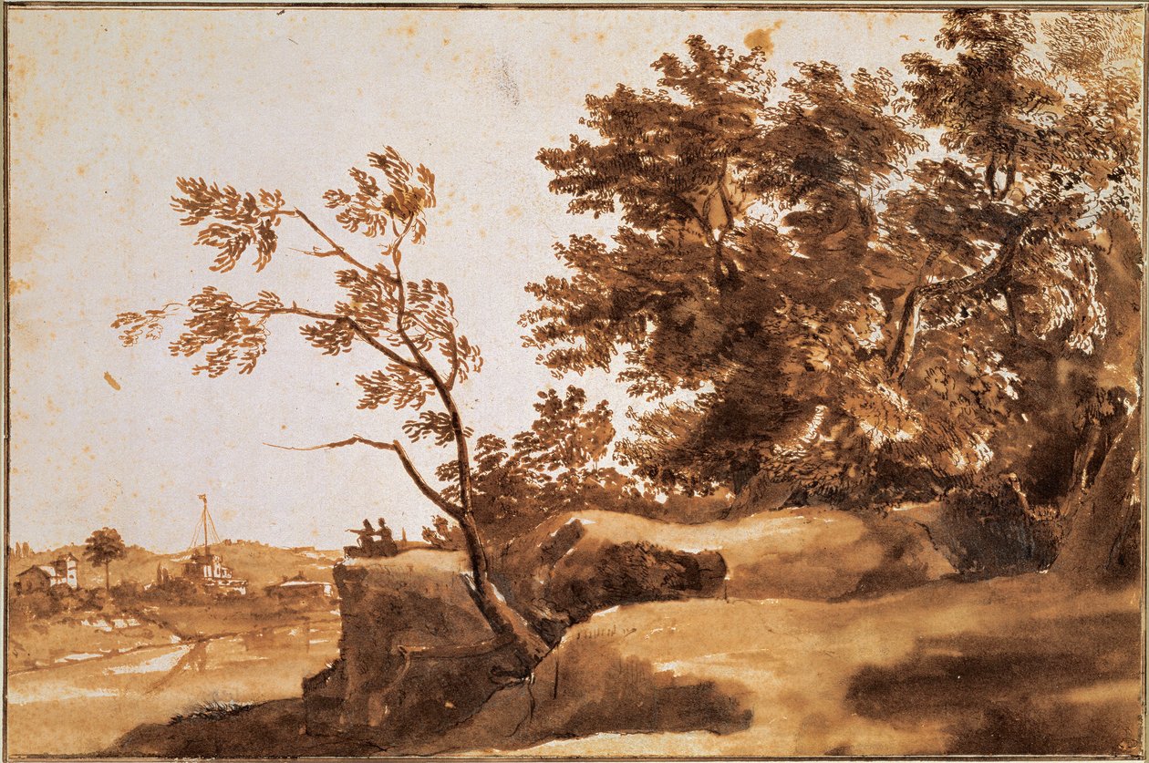 Paisaje del Tíber con el Castillo de Sant