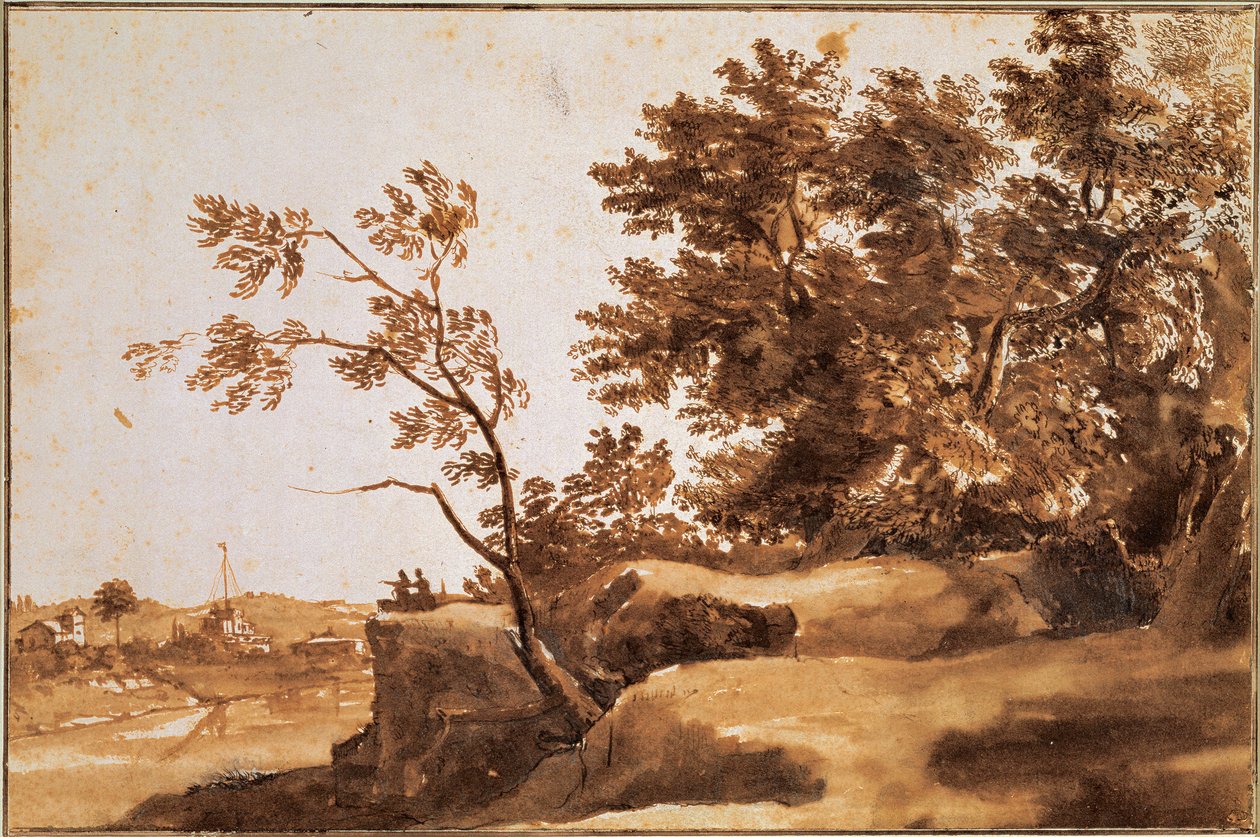 Paisaje del Tíber con el Castel Sant