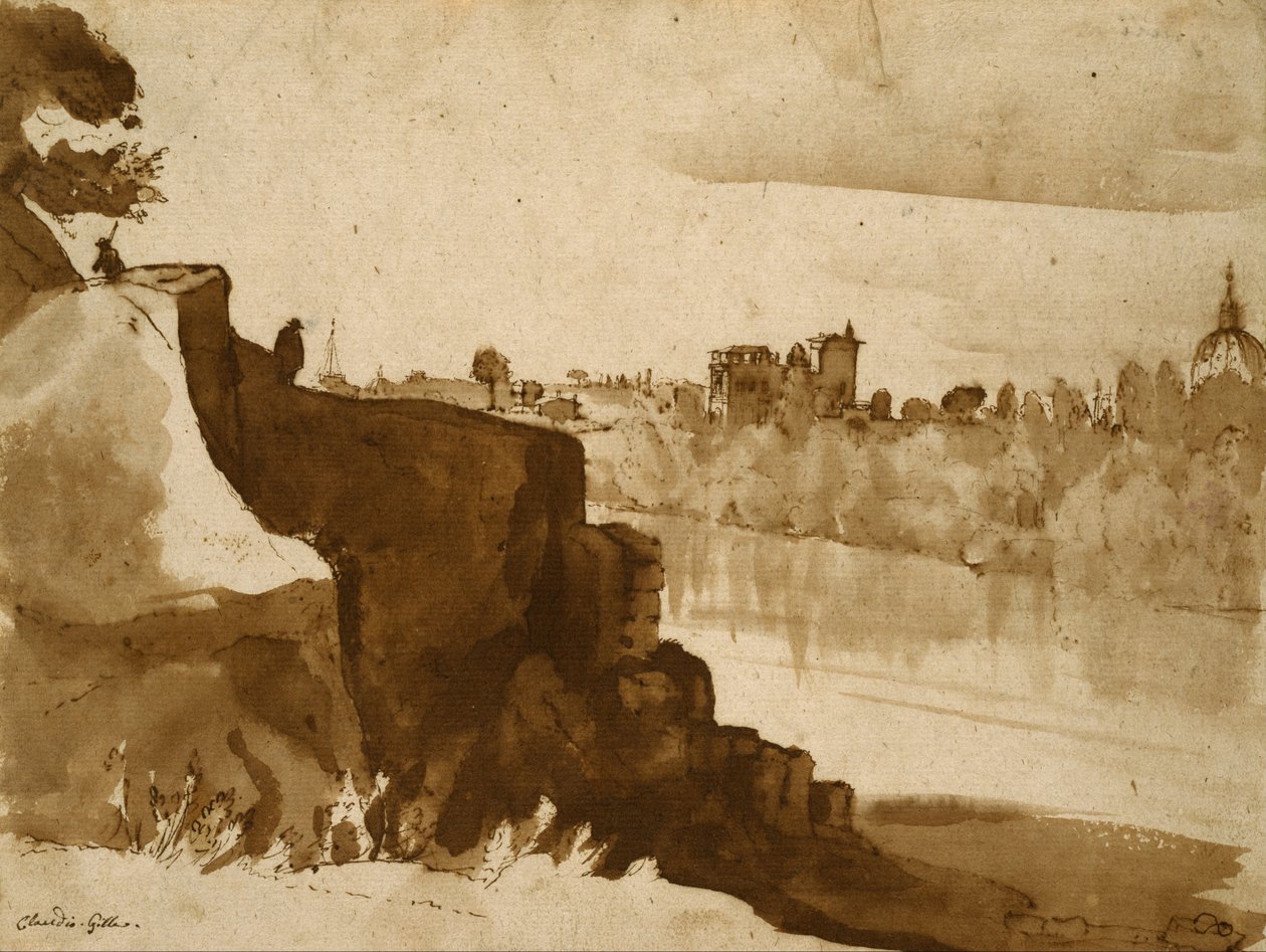 Vista del Tíber en Roma de Claude Lorrain