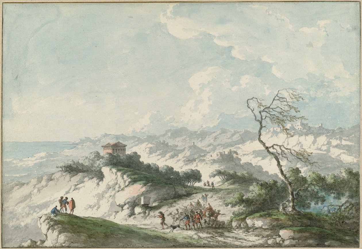 Segunda vista del campo de Agrigento de Claude Louis Chatelet
