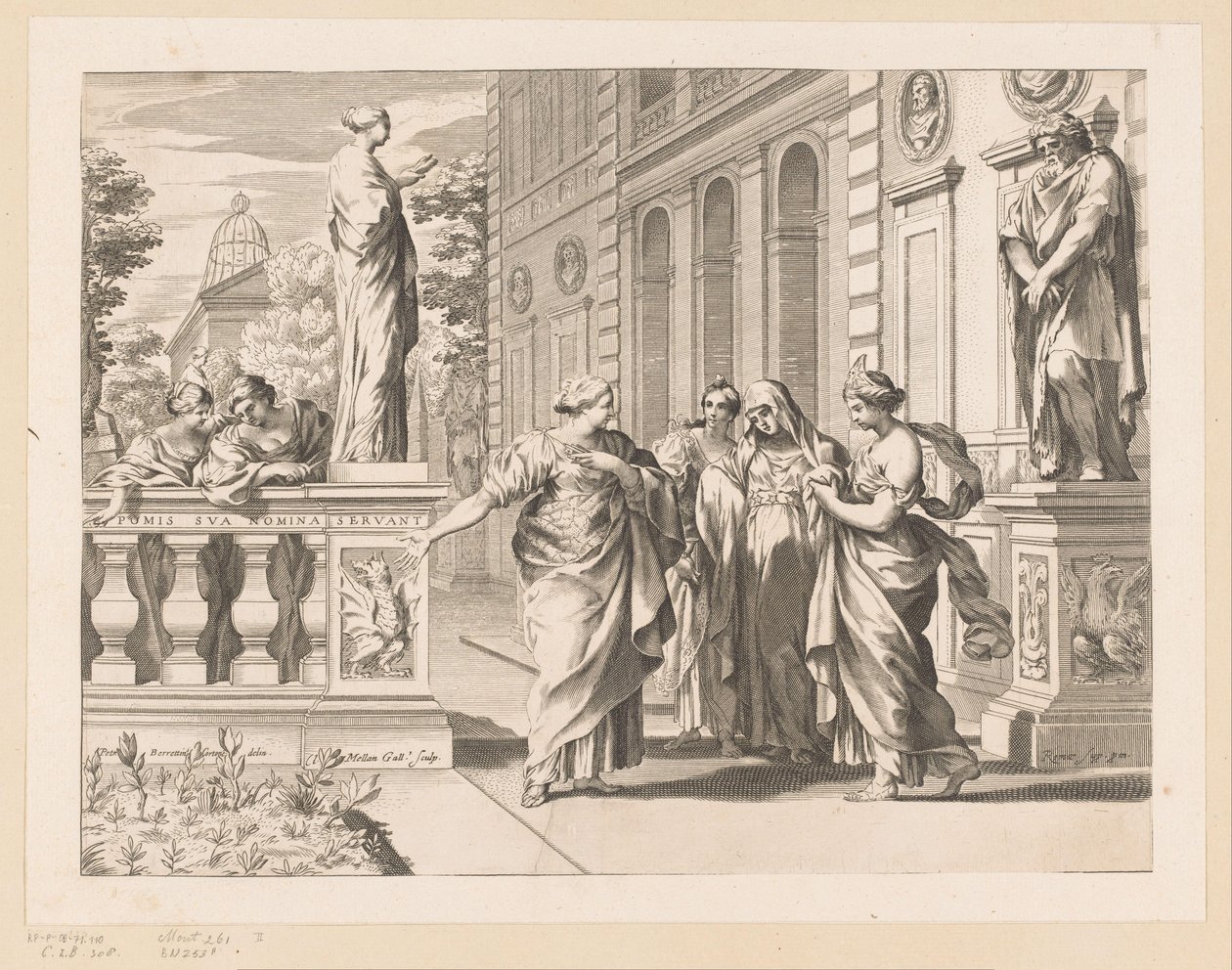 Alegoría en honor al Collegio Romano de Claude Mellan