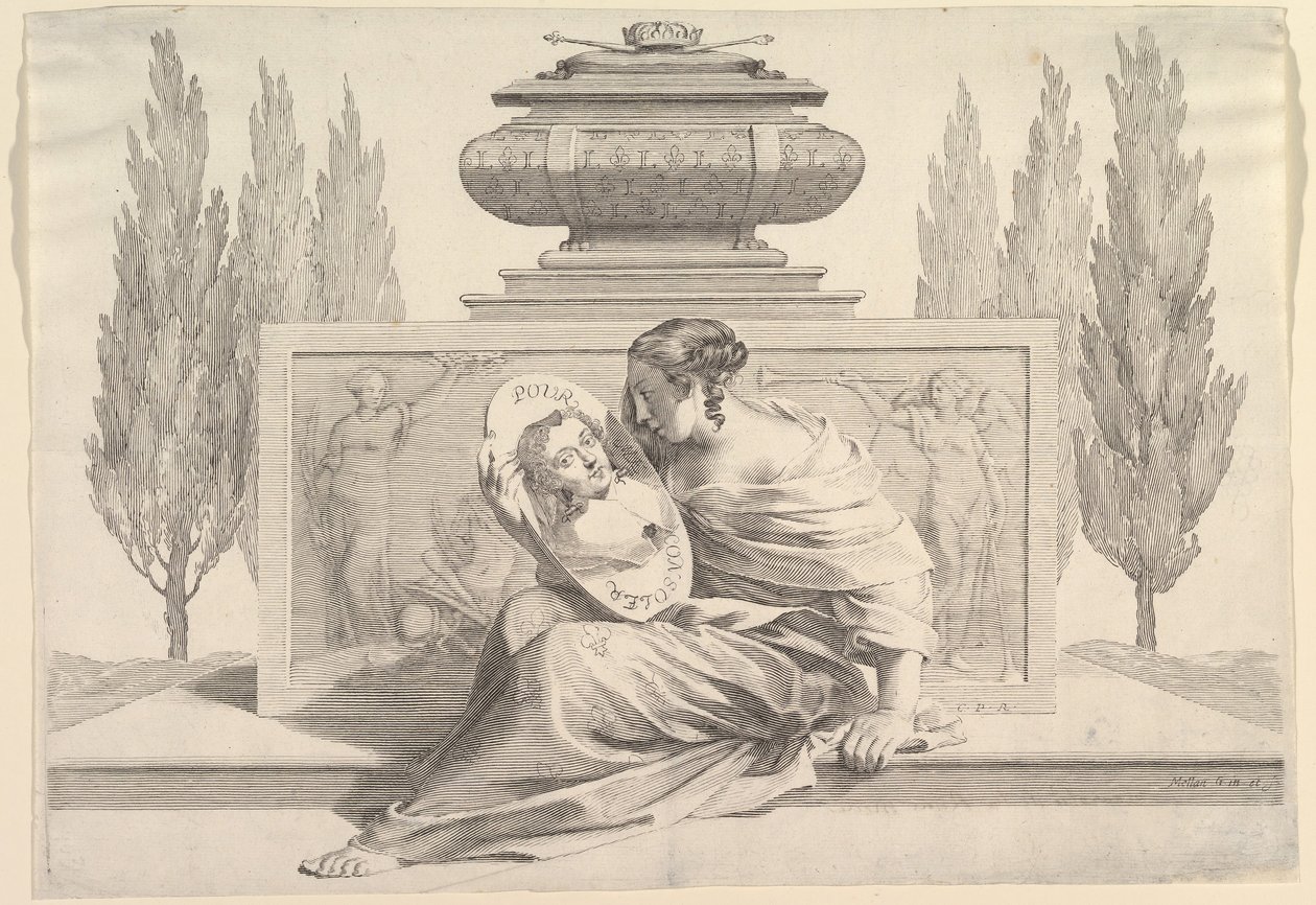 Alegoría en honor a Ana de Austria, ca. 1643 de Claude Mellan