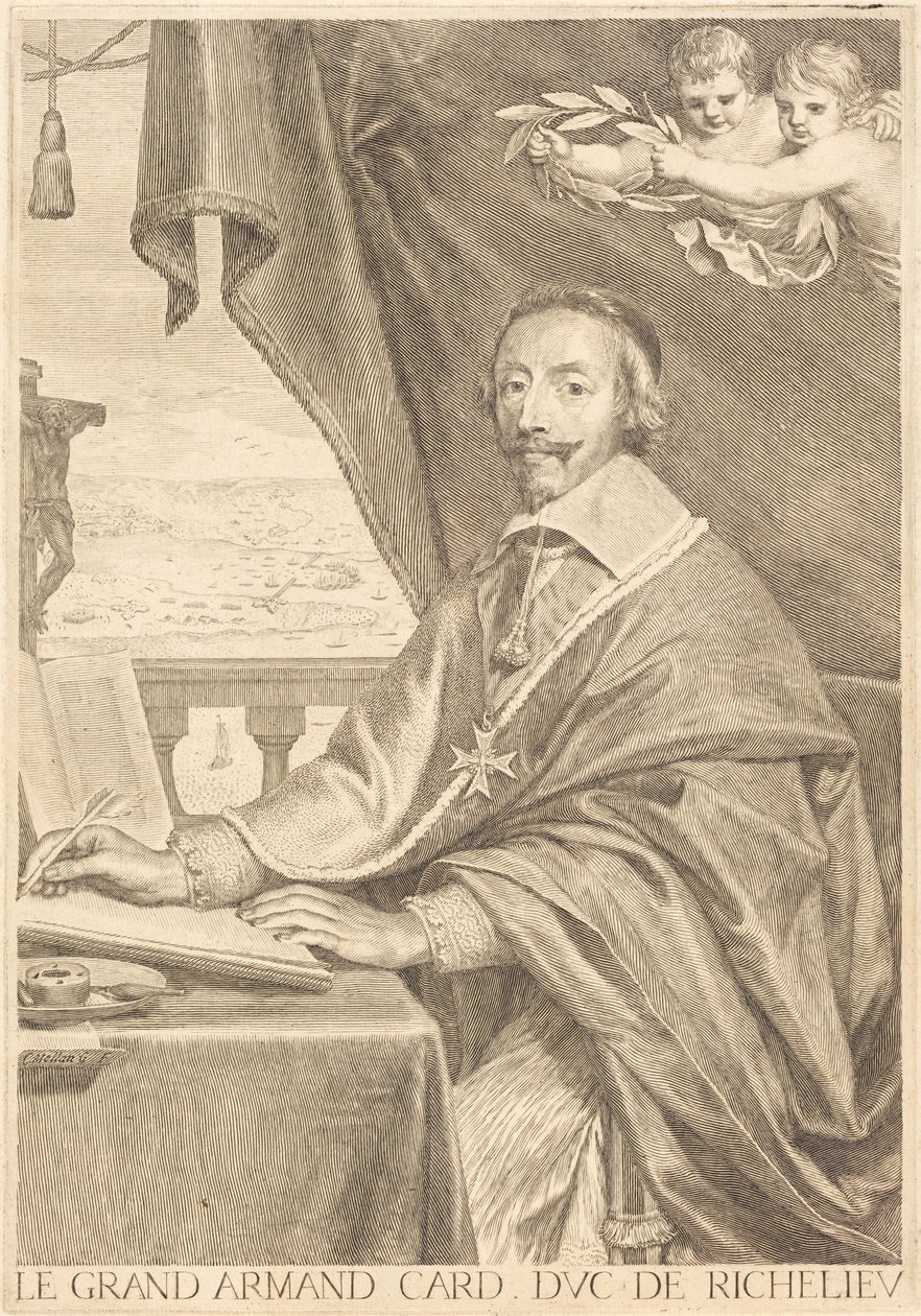 Armand Jean du Plessis, cardenal Richelieu de Claude Mellan