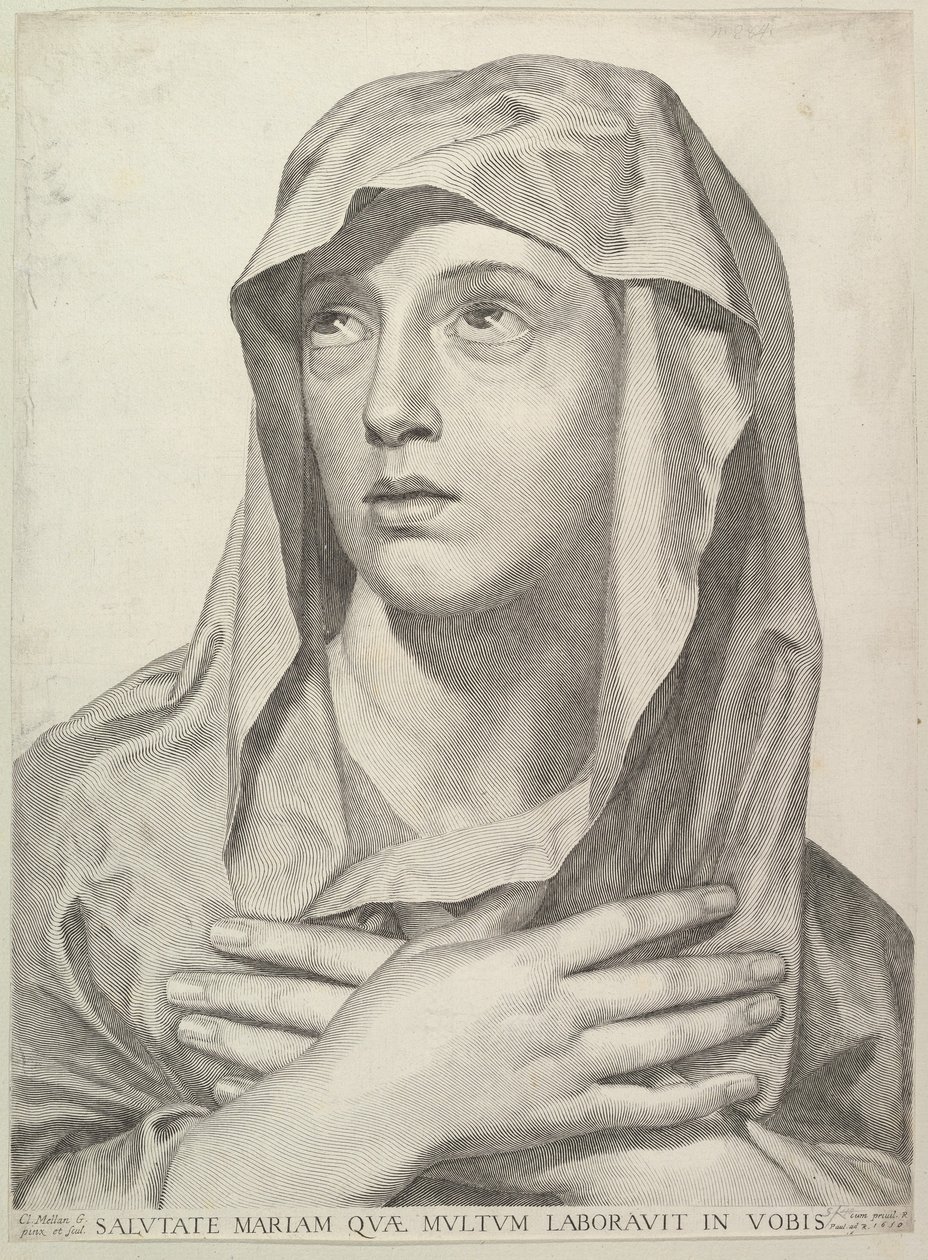 Busto de la Virgen de Claude Mellan
