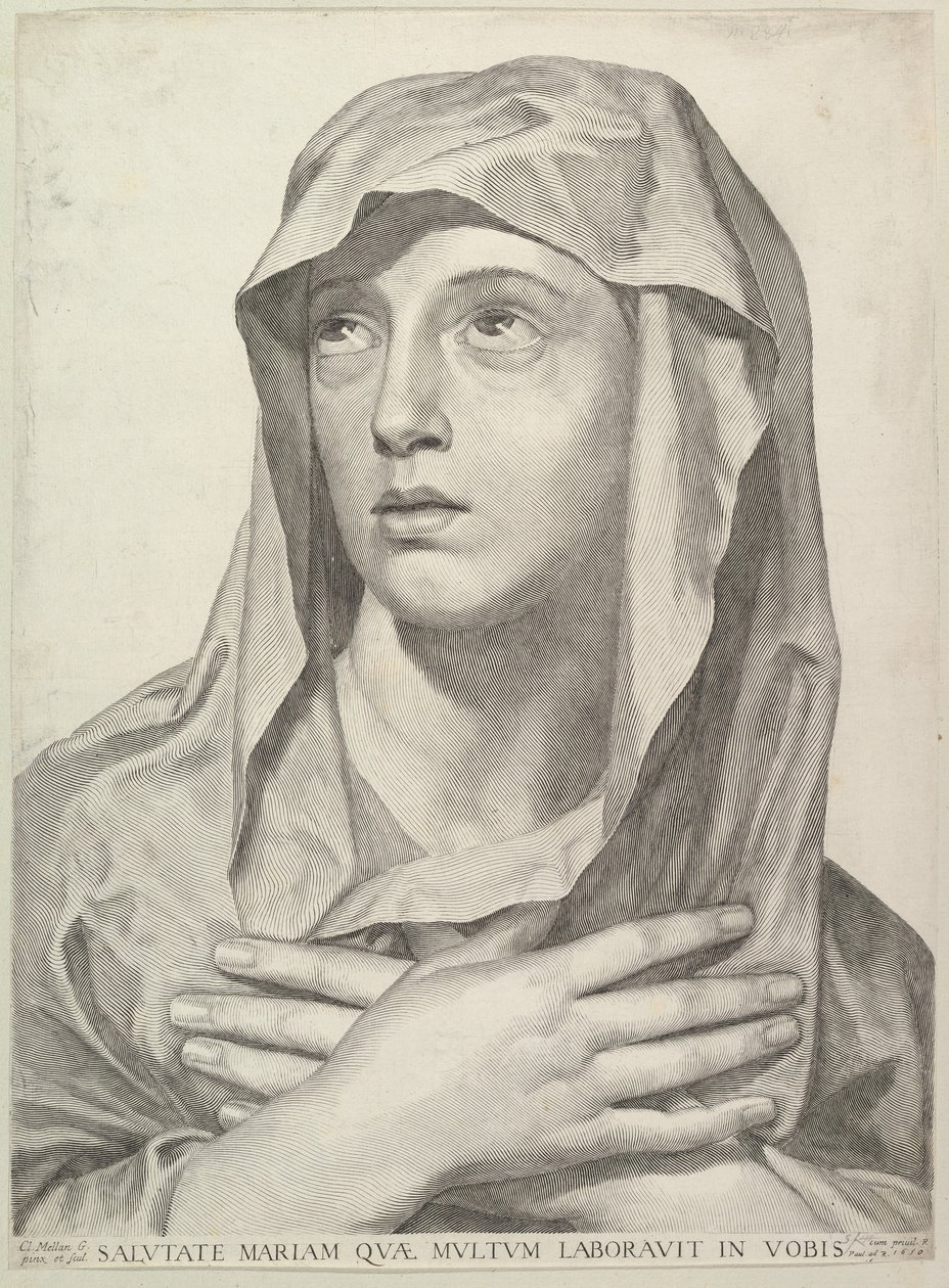 Busto de la Virgen, 1650 de Claude Mellan