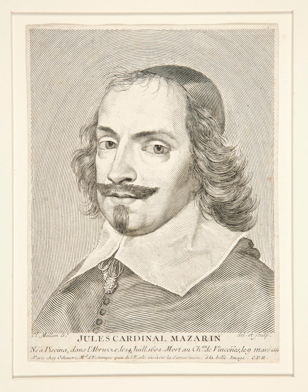 Cardenal Jules Mazarino (1602-1661) de Claude Mellan