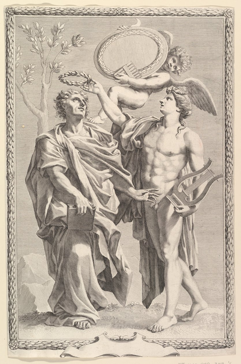 Frontispicio: Virgilio, Publii Virgilii Maronis Opera de Claude Mellan